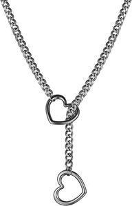 Creative Black Color Stainless Steel Couples Necklace Super One <b>Heart</b> Pendant Necklaces for Couple Jewelry - Product Image 4