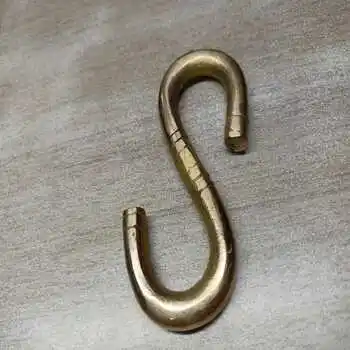 Ganci a S in ottone realizzati con collegamento a catena a forma di altalena per appendere Jhula appeso un articolo decorativo per catena a battente