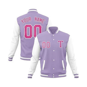 Nouvel arrivage de veste de baseball pour hommes High Street Style Letterman Offre Spéciale 100% veste en coton à col montant Service OEM pour l'hiver - Product Image 4