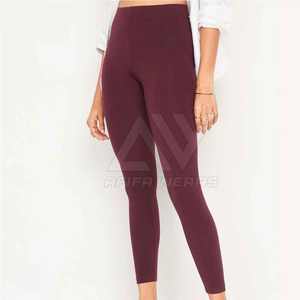 Leggings de fitness personnalisés de haute qualité pour femmes motif solide Leggings extensibles taille moyenne fermeture à la taille élastique vente en ligne - Product Image 6