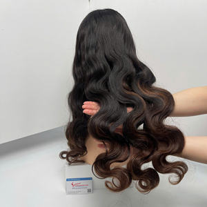 Wholesale Vietnamese <b>Human</b> <b>Hair</b> <b>Extensions</b> Closure Wigs Chocolate Brown Body Wave HD Front Wigs - Product Image 6