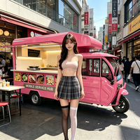 Remorque de camion-restaurant électrique mobile personnalisable avec équipement commercial pour les coupes de crème glacée à l'orange