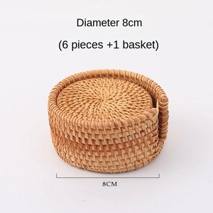 Alfombrilla de mesa resistente al calor, posavasos de té, accesorios de cocina, posavasos de yute de mimbre con soporte de diseño único - Product Image 3