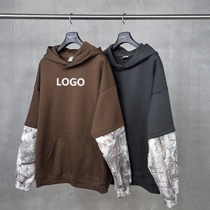 Sudadera con Capucha de Doble Capa Gruesa con Estampado de Camuflaje de Alta Calidad, Sudadera con Capucha Corta con Logotipo Personalizado para Hombre - Product Image 6