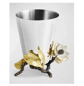 Exportateur indien Vase à fleurs en métal côtier pour la décoration de la maison et du mariage Logo personnalisable fait à la main en gros - Product Image 1
