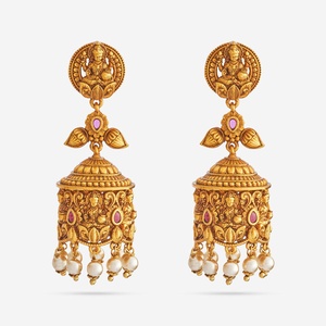 Pendientes Colgantes Antiguos de Moda, Religiosos, para Bodas y Fiestas, de Cobre y Latón con Forma de Campana, de Aleación de Zinc con Perlas y Diamantes - Product Image 1