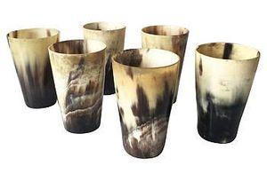 Taza de cuerno de vino vikingo de alta calidad, taza de cuerno de búfalo de cerveza de vino única, taza de cuerno de beber tallada para Navidad - Product Image 3