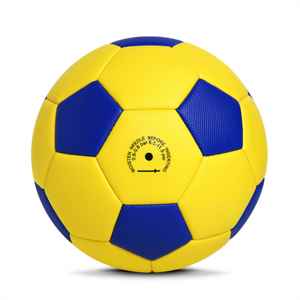 Balón de fútbol cosido de PVC con textura aproximada amarilla, máquina de 32 paneles cosida, vejiga de goma duradera, entrenamiento, juego recreativo - Product Image 4
