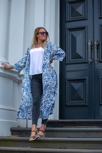 Nouveau Floral Sexy Bikini Couverture Dressing Robes Coton À La Main Long Kimono Confort Porter Plage Wrap Robe Kimono - Product Image 4