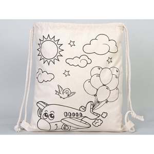 Kids Casual <b>Large</b> Drawstring Bag with Cartoon Car Design Washable Oxford Lining for <b>School</b>-No Pencil Included - Product Image 4