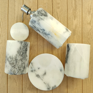 Nouveau design marbre décoration de la maison marbre ensemble de salle de bain décor Offre Spéciale ensembles de salle de bain distributeur d'accessoires marbre porte-savon - Product Image 4