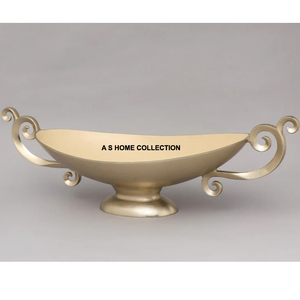 Bol de table de qualité supérieure, centre de table décoratif, bol à fruits, nouvelle forme élégante, bol de service en métal pour aliments - Product Image 2