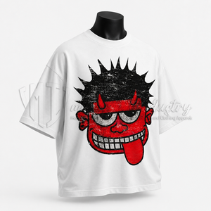 Camiseta Oversize con Estampado Gráfico para Hombre, Diseño de Dibujos Animados, Estilo Urbano, Informal, de Algodón, Hombros Caídos, Fabricante OEM ODM - Product Image 3
