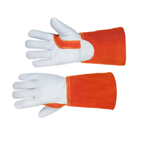 Gants de soudage TIG avec doublure ParaActiv Protection contre les coupures Grain de chèvre Kontour Poignet arqué Paume non doublée Kevlar 16 POUCES Personnalisable - Product Image 4