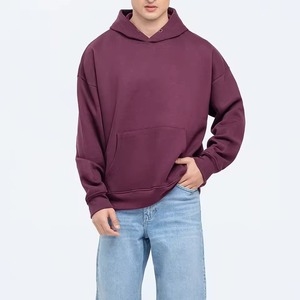 2026 New Best Selling Winter Long Sleeve Plain Hoodies Custom Made <b>Black</b> Multi-Color 100% Cotton <b>Fleece</b> Pocket Anti-Wrinkle - Product Image 2