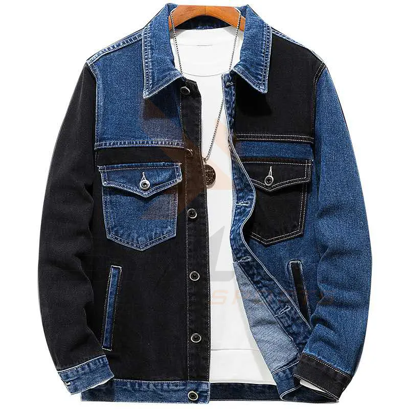 Spring Summer Slate Blue Trucker Jacket New Men Wholesale Varisty high Quality Corduroy Clothes Jeans Wholesale Utility Style