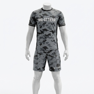 Conjunto de Uniforme de Fútbol para Hombre MA-ATTIERA, Gris Camuflaje, Impresión por Sublimación, Poliéster Transpirable, Ropa Deportiva para Adultos - Product Image 1