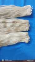 Cheveux vierges Remy indiens, tissage de cheveux humains blond vif, cuticules alignées, modèle 31, 100 % cheveux humains, 100 g, double trame, emballage
