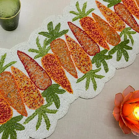 2025 New Arrival Table Runners 100% Pure Handcrafted Decorative Embroidered Beaded Placemats For Wedding Christmas Decorative