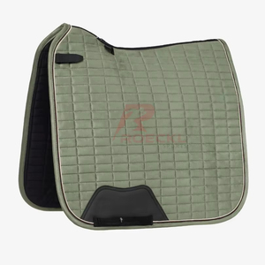 Luxury English <b>saddle</b> pad wholesale durable soft quilted material breathable lining lightweight comfortable equestrian - Product Image 1