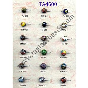 Cuentas de cristal y cristal de remolino de colores mezclados indios para suministros de joyería - Product Image 3