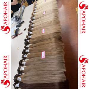 Luxe pleine cuticule alignée russe pour Genius trame Extensions de cheveux mince Invisible Double dessiné nouveauté peut être coupé naturel W - Product Image 5