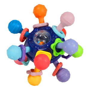 Mordedor con Sonajero, Estimulación Texturizada para Encías, Juguete para Bebés - Colores Surtidos - Product Image 1
