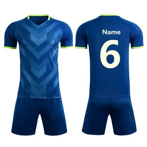 تصنيع المعدات الأصلية عالية الجودة تصميم جديد للرجال اللون الأزرق زي كرة القدم ملابس رياضية تدريب كرة القدم أفضل زي كرة القدم Y2as الصناعة
