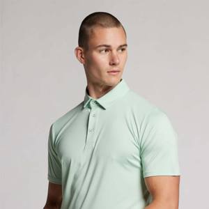 Polo de Jacquard Retro personalizado, mezcla de algodón, suéter de punto de manga corta para hombre, diseño acanalado de hombro positivo, técnicas impresas - Product Image 3