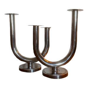 Classique Vintage orné en aluminium bougeoir artisanat artistique pour haut de gamme décor à la maison noël événement pièce maîtresse affichage - Product Image 1