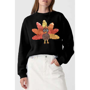 Felpa da Donna con Ricamo Grafico, Maniche Lunghe, Collo in Seta Lavorata a Maglia, Logo Stampato in Rilievo, Streetwear con Lettere 3D per l'Inverno - Product Image 1