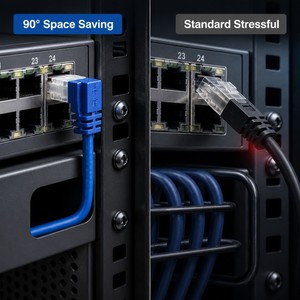 <span class=keywords><strong>Cable</strong></span> Ethernet RJ45 Cat6 Industrial XXD de 90 Grados, UTP, Cobre Desnudo, 10Gbps, Alta Velocidad, para Router, con Certificación CE y RoHS - Product Image 2