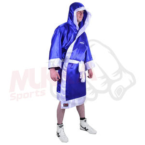 Robe de boxe en cuir PVC personnalisée de haute qualité pour hommes, manches longues, respirante, conçue pour des performances ultimes - Product Image 4