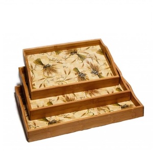Vajilla para el hogar de calidad estándar, decoración de mesa, bandeja de madera para servir, cocina, Catering, bandejas usadas para desayuno y servidor de alimentos - Product Image 6