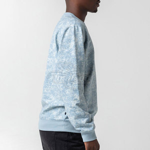 2024 sudadera de lavado ácido de la mejor calidad para adultos invierno Casual patrón sólido cuello redondo suelto estampado liso tela hecha Pakistán - Product Image 5