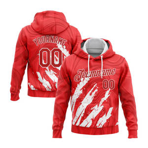 Fabricant de sweats à capuche de conception sportive vente en gros de logo personnalisé sweats à capuche personnalisés 100% polyester imprimé par transfert de chaleur par sublimation - Product Image 1