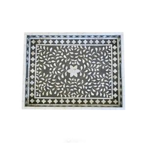 ถาดเสิร์ฟทำจากไม้และเรซิ่นแบบฝังทำมือถาดเสิร์ฟสำหรับโต๊ะกาแฟบ้านโรงแรม - Product Image 2