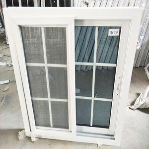 Fenêtres coulissantes en <span class=keywords><strong>PVC</strong></span> isolées avec cadre <span class=keywords><strong>blanc</strong></span> personnalisé, design de grille, <span class=keywords><strong>prix</strong></span> abordable, fenêtre coulissante fixe à <span class=keywords><strong>double</strong></span> <span class=keywords><strong>vitrage</strong></span> en vinyle <span class=keywords><strong>PVC</strong></span> - Product Image 1