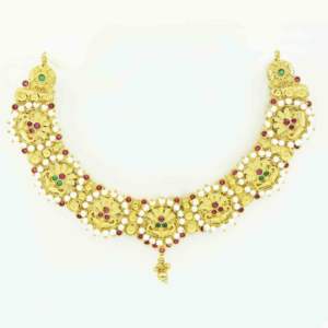 ชุดสร้อยคอและต่างหูทองชุบ 14K 18K 24K สำหรับผู้หญิง ขายส่ง ดีไซน์ลายดอกไม้ เครื่องประดับแฟชั่นงานแต่งงาน - Product Image 4