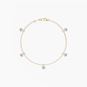 Pulsera de Plata 925 con Moissanita de 1.25 Ct, Estilo Vintage, Chapada en Oro Amarillo de 14k - Product Image 3