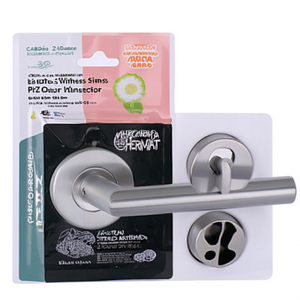 ชุดป้องกันไฟไหม้สแตนเลสเบสิค 2 สำหรับประตูหนา 40-58 มม. PZ ทรงโค้ง DIN ซ้าย/ขวา HERMAT - Product Image 3