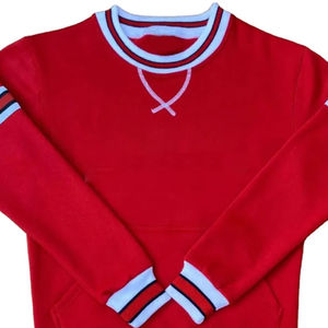 Custom Greek Sorority <b>Sweatshirt</b> With Pockets, <b>Red</b> & White Theme, Embroidered Greek Letters, Sorority-Inspired Apparel - Product Image 2