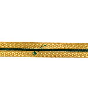 Trenza de galón para vestimenta litúrgica de iglesia de alta calidad, trenzas de encaje de oro metálico a rayas verdes - Product Image 1