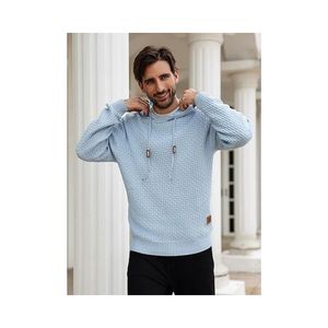 Sudadera con Capucha para Hombre, 100% Algodón Lavado, Antiarrugas, Manga Larga, Tejido de Punto, Sudadera con Capucha - Product Image 4
