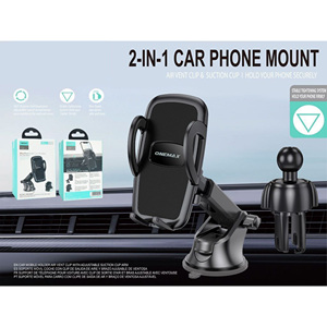 Soporte para Teléfono de Coche con Clip para Rejilla de Ventilación y Ventosa, Flexible, Giratorio 360 Grados, Ajustable para Todos los Smartphones, para el Tablero - Product Image 3