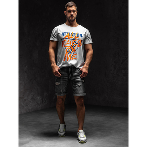 เสื้อยืดโอเวอร์ไซส์สีขาวทรงสลิมฟิตสำหรับผู้ชาย ผ้าเจอร์ซีย์พิมพ์ลาย 260 กรัม ทรงยาว ลายพื้นเรียบ พิมพ์ลายสกรีน เสื้อผู้ชาย - Product Image 2