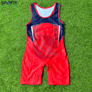 Venta al por Mayor de Singletes de Lucha Libre Sublimados con Diseño Personalizado, Singlet de Lucha Libre Personalizado para Hombres, para Entrenamiento de Levantamiento de Pesas - Product Image 1