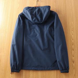 Veste à capuche à demi-fermeture éclair pour hommes coupe-vent imperméable Athleisure Puffer Style Automne Hiver Tissu tissé avec impression en relief solide - Product Image 6