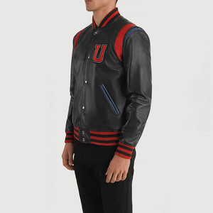 Wholesale Custom Design <b>Varsity</b> <b>Jacket</b> <b>Men</b> Ribbed Collar Closure Button Letterman College Baseball <b>Bomber</b> <b>Varsity</b> <b>Jacket</b> For <b>Men</b> - Product Image 5
