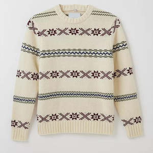 Mens <b>vintage</b> patterned crew neck <b>sweater</b> - Product Image 5